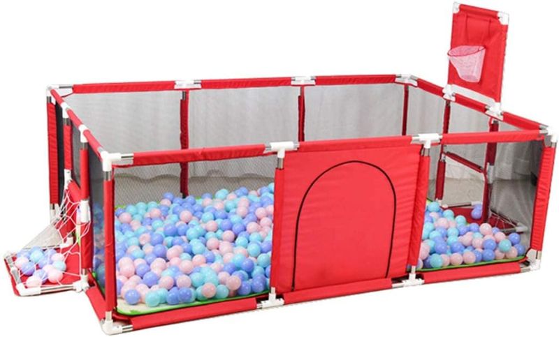 Photo 1 of Gaorui Large Kids Baby Ball Pit - Portable Indoor Outdoor Baby Playpen Toddlers Children Safety Play Yard Fun Activities Popular Toys (Not Includes Balls) (Red)