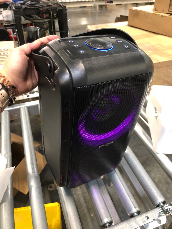 Photo 4 of W-KING 80W Bluetooth Speakers Loud, Super Rich Bass, Huge 105dB Sound Powerful Portable Wireless Outdoor Bluetooth Speaker, Mixed Color Lights, 24H Playtime, AUX, USB Playback, TF Card, Non-Waterproof