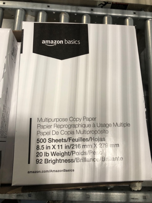 Photo 3 of Amazon Basics Multipurpose Copy Printer Paper, 8.5 x 11 Inch 20Lb Paper - 8 Ream Case (4,000 Sheets), 92 GE Bright White 8 Reams | 4000 Sheets Multipurpose (8.5x11) Paper