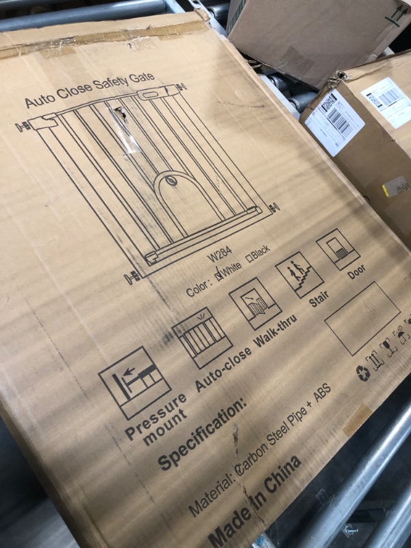 Photo 2 of Baby Gate with Cat Door Pressure Mounted - Walk Through Pet Gates for Cat Small Dog - No Drill Safety Gate 29.53"-32.28" Wide