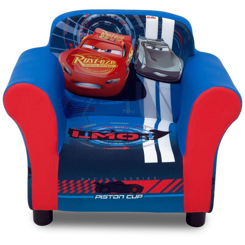 Photo 1 of Delta Children Upholstered Chair for Relaxing, Disney/Pixar Cars, Red and Blue