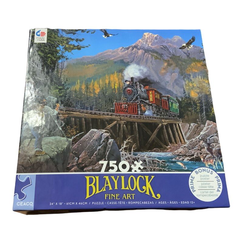 Photo 1 of Ceaco - All Aboard - Covered Bridge Puzzle - 750 Piece Jigsaw Puzzle