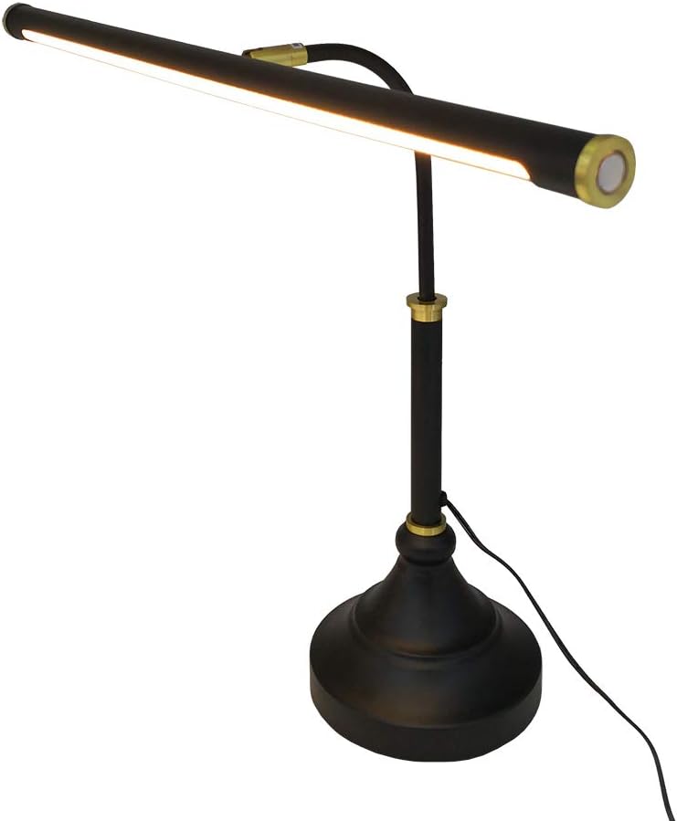 Photo 1 of HomeFocus - LED Piano Desk Lamp with Touch Dimmer,Piano Lamp,Desk Lamp,Reading Lamp for Home Office,Adjustable Height,Multi-Functional,LED 5W,3000K,Metal,Black+Bronze,