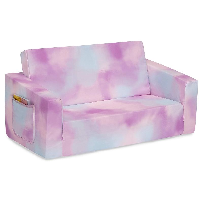 Photo 1 of 
Delta Children Cozee Flip-Out 2-in-1 Convertible Sofa to Lounger for Kids, Pink Tie Dye