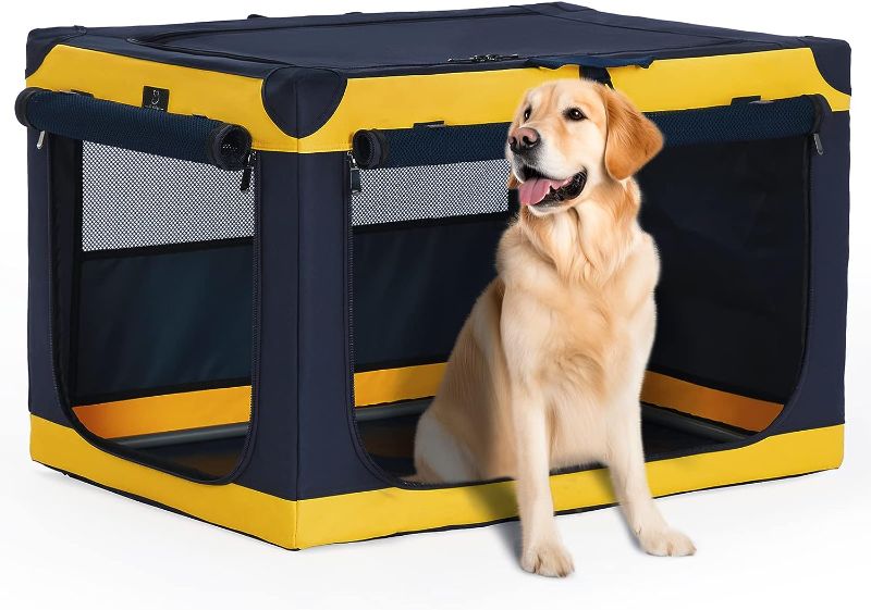 Photo 1 of A4Pet Dog Travel Crate 39.5 inch, Fune-Tune The Tightness of Fabric Cover, Support Pipes Nested Together for Increased Stability, Dog Kennel Large