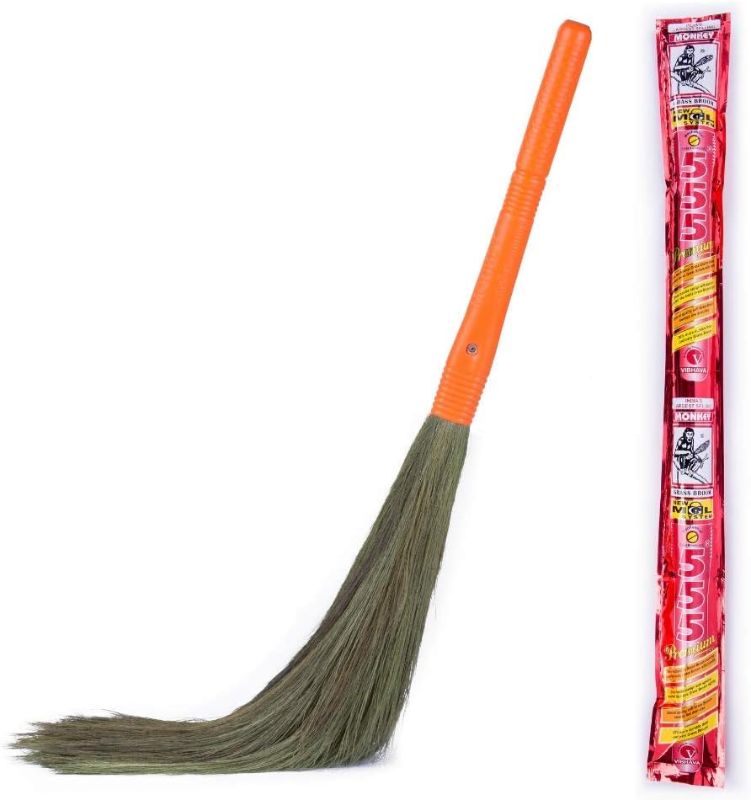 Photo 1 of Monkey 555 Premium Natural Grass Broom (hard_floor, plastic, Pack of 1)