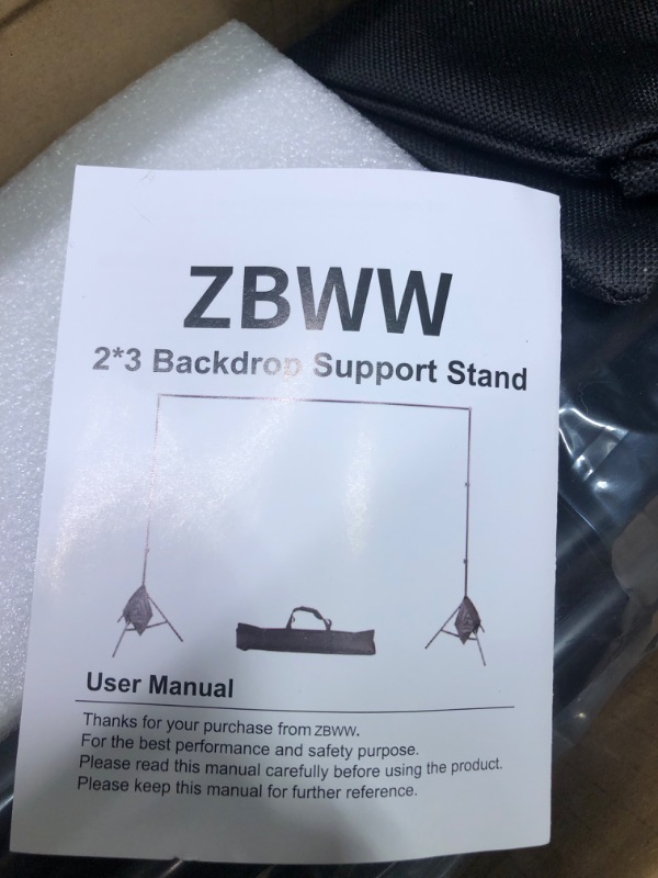 Photo 4 of Backdrop Stand 6.5x10ft, ZBWW Photo Video Studio Adjustable Backdrop Stand for Parties, Wedding, Photography, Advertising Display 6.5*10 ft