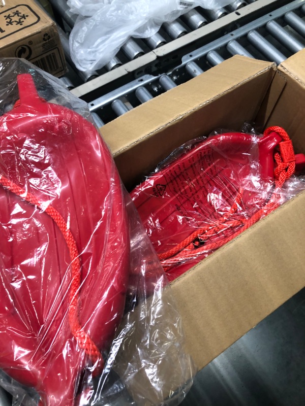 Photo 1 of Affordura Boat Fender 4 Pack Boat Bumpers Fenders with 4 Ropes, Boat Bumpers for Pontoon Boat Fenders Inflatable 5.5 inch Red