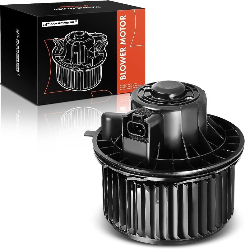 Photo 1 of A-Premium HVAC A/C Heater Blower Motor with Fan Cage Replacement for Chevy, GMC, Cadillac Vehicles - 1999-2002 Silverado 1500, Sierra 1500, Tahoe, Yukon, Escalade - Replace# 52400424, 89019321, 700089