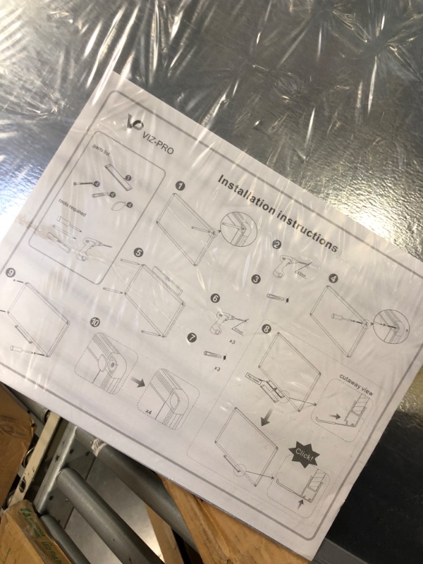 Photo 8 of VIZ-PRO Magnetic Whiteboard/Dry Erase Board, 40 X 30 Inches, Includes 1 Eraser & 2 Markers & 4 Magnets