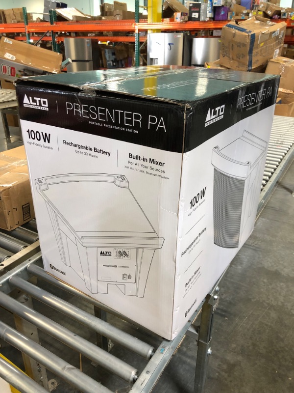 Photo 2 of Alto Professional Presenter PA - Portable PA System with 100W PA Speaker, Built In Rechargeable Battery, Bluetooth Connectivity & Podium Style Format