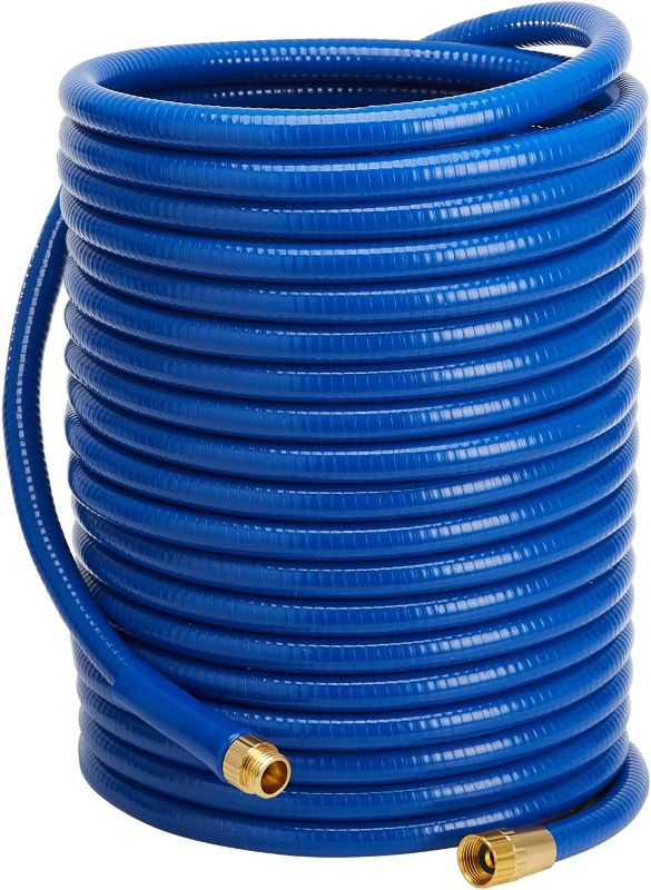 Photo 1 of 
Giraffe Tools Garden Hose 90ft x 5/8in No Kink Heavy Duty, Flexible, Durable Male & Female Brass Fittings Water Hose, Blue