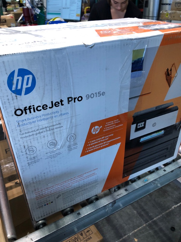 Photo 2 of HP OfficeJet Pro 9015e Wireless Color All-in-One Printer with bonus 6 months Instant ink with HP+ (1G5L3A),Gray