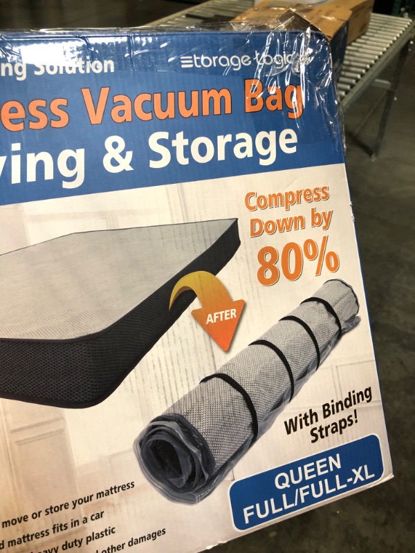 Photo 2 of (Queen/Full/Full-XL) Foam Mattress Vacuum Bag for Moving/Storage-Compress Mattress by 80%