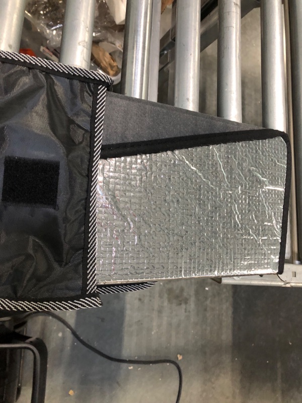 Photo 3 of Pigenius Windshield Sun Shade for Tesla Model 3 2018 2019 2020 2021 2022 2023, Model Y 2020-2023, Custom Fit Front Window Shade - Ultimate Folding Sunshade - Metallic Silver Metallic Silver-Ultimate Sunshade