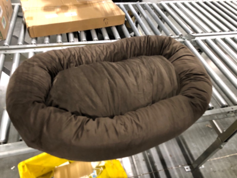 Photo 3 of 32" Chocolate Suede Bagel Dog Bed By Majestic Pet Products Chocolate 32 in