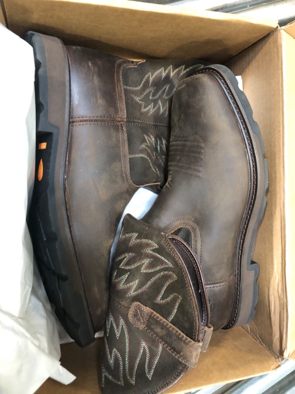 Photo 3 of Ariat Men's Workhog Mesteno Wide Square H2O Composite Toe Work Boot 7 Wide Brown