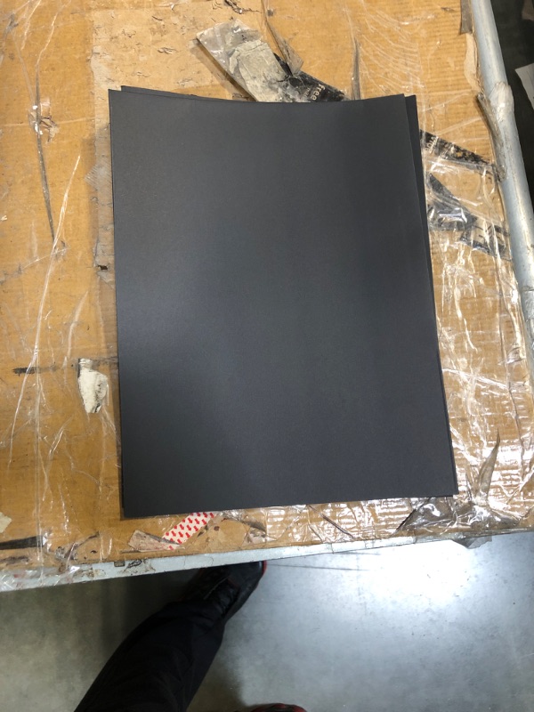 Photo 2 of 9 x 12 Presentation Folders in 100 lb. Black Linen with 2 Pockets, Holder for Standard 8 1/2 x 11 Paper, Professional Documents, Brochures, School Reports, 100 Pack (Black)
