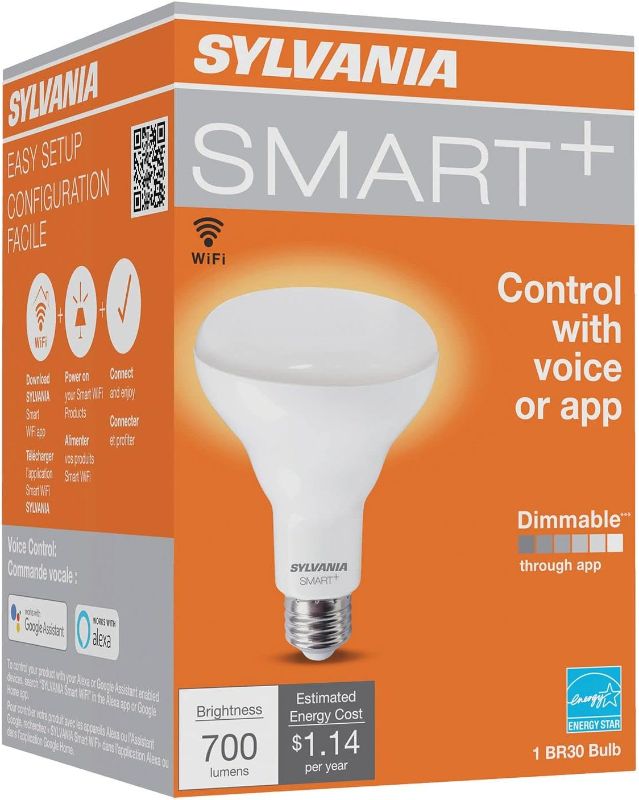 Photo 4 of 
Sylvania Smart+ LED BR30 LED Smart Bulb 700 lumens (4 BULBS)