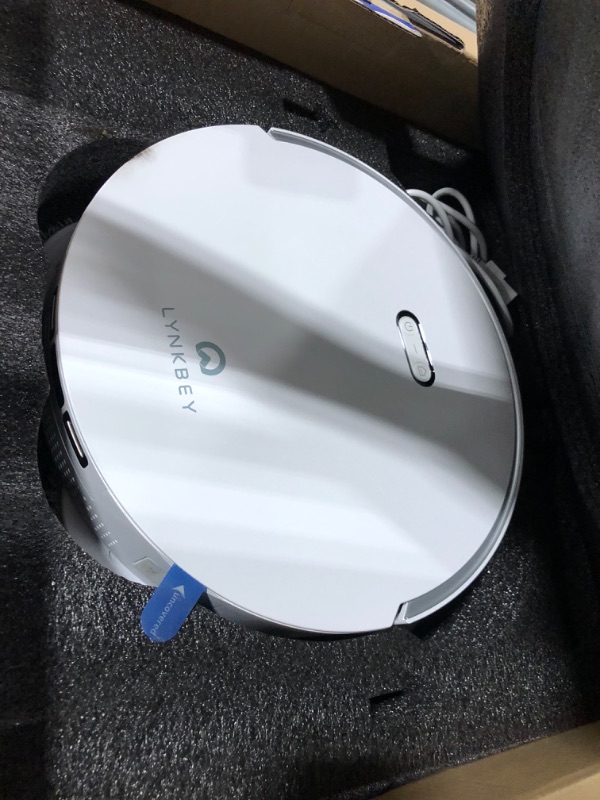 Photo 5 of ***FOR PARTS ONLY*** LYNKBEY M20 Pro Robot Vacuum and Mop Combo, Auto Mop Cleaning&Hot Air Drying, Self-Emptying&Refilling, Ultra Thin Robot Vacuum Cleaner, Compact Dock, 5000Pa Suction, AI Obstacle Avoidance, APP Control White