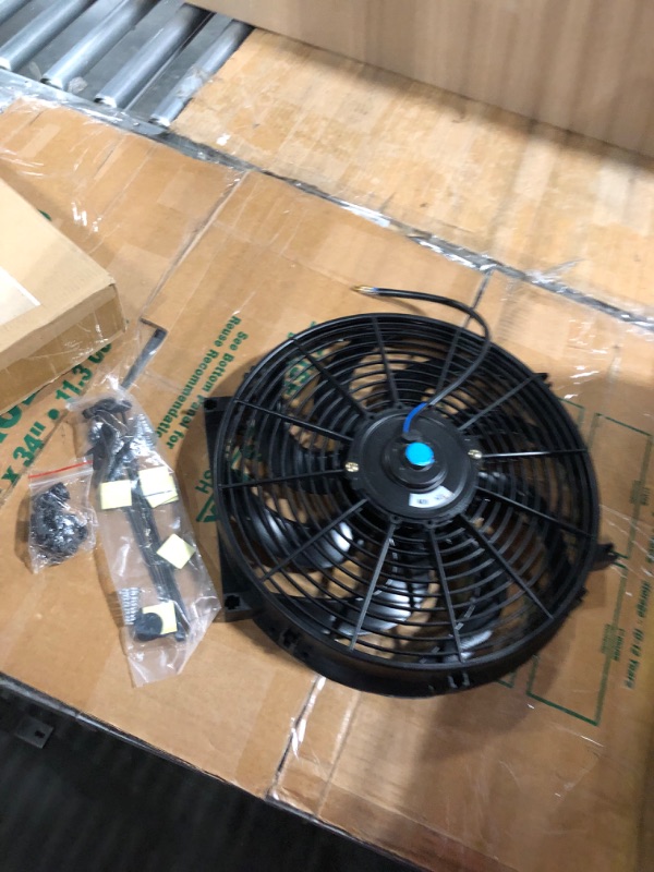 Photo 1 of BATONECO 14" Electric Radiator Cooling Fan Mounting Kit, 12V Cooling Radiator Fan with 80W 800 CFM Slim High Performance Universal (Black) 14" Black 1