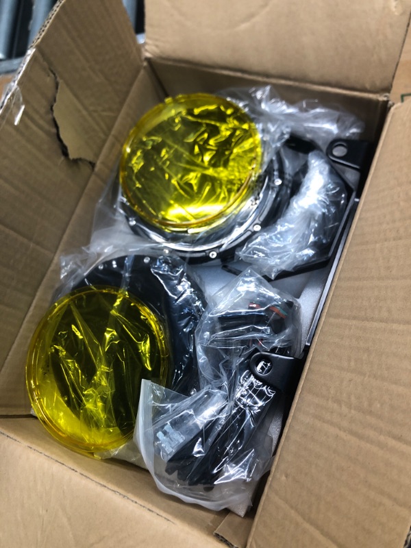 Photo 1 of BIGLIONX Round LED Offroad Lights 7inch 2pcs 210W 32000LM LED Off Road Lights Super Bright Amber Offroad Lights Driving Lights Spot with Wiring Harness IP68 12V 24V for Trucks Pickup ATV UTV SUV Black 7"