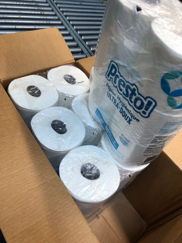 Photo 1 of Amazon Brand - Presto! 313-Sheet Mega Roll Toilet Paper, Ultra-Soft, 6 Count (Pack of 4), 24 Family Mega Rolls = 120 regular rolls Ultra Soft 6 Count (Pack of 4)