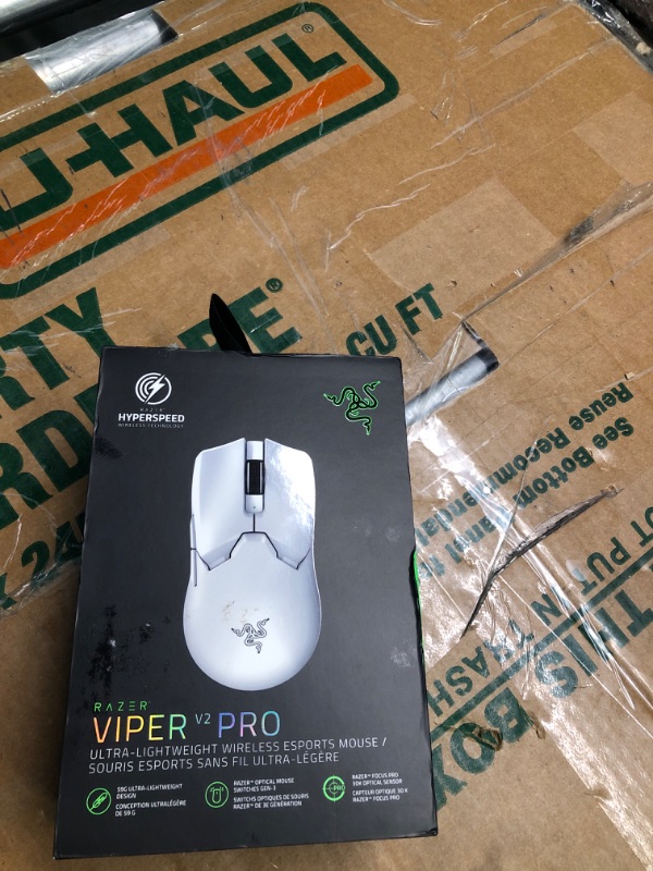 Photo 2 of Razer Viper V2 Pro HyperSpeed Wireless Gaming Mouse: 59g Ultra-Lightweight - Optical Switches Gen-3-30K Optical Sensor - On-Mouse DPI Controls - 80hr Battery - USB Type C Cable Included - White