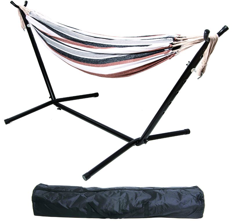 Photo 1 of BalanceFrom Double Hammock with Space Saving Steel Stand and Portable Carrying Case, 450-Pound Capacity Color #5