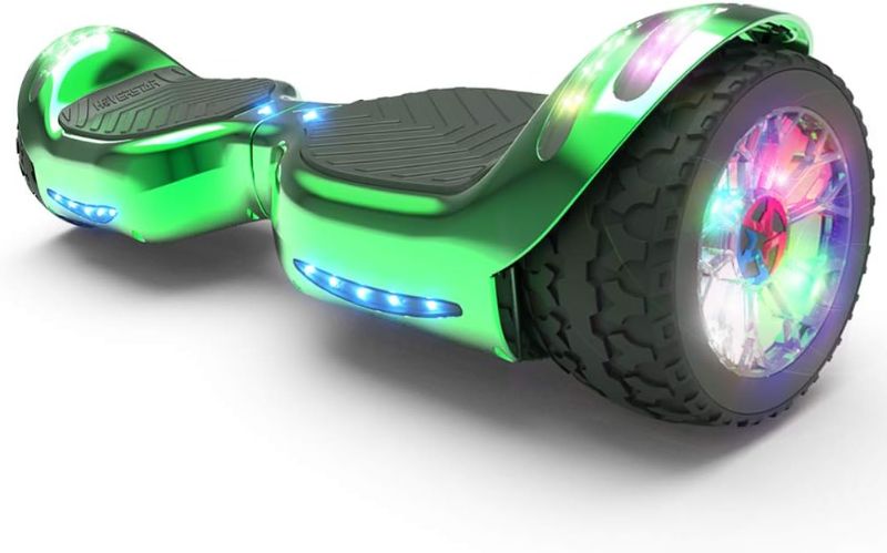 Photo 1 of *CHARGER NOT INCLUDED* HOVERSTAR All-New HS2.0 Hoverboard All-Terrain Two-Wheel Self Balancing Flash Wheel Electric Scooter with Wireless Bluetooth Speaker Chrome Green