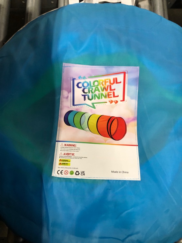 Photo 1 of Kids Play Tunnel, Pop Up Crawl Tunnel, Collapsible Crawl Through Tunnel, Indoor and Outdoor Game for Baby Infant Children or Dog Cat Pet for Girls Boys Outdoor and Indoor Crawl Toy