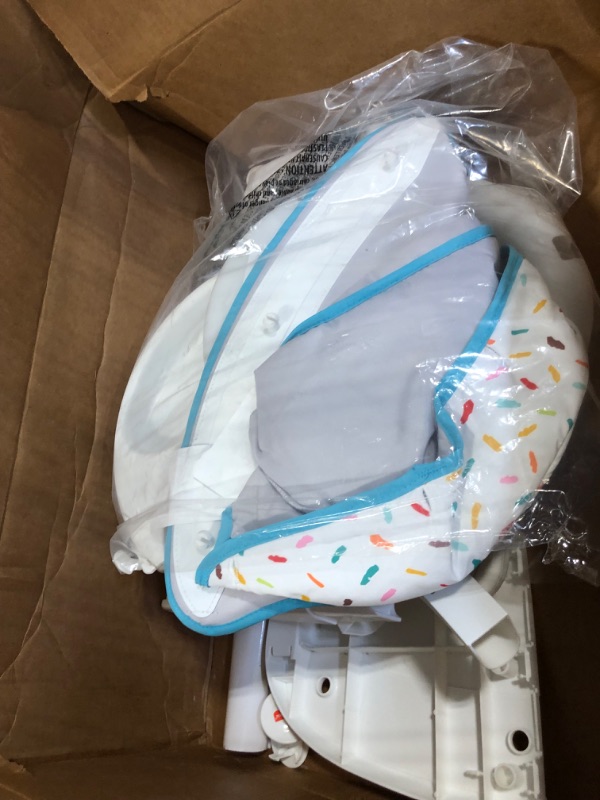 Photo 1 of Fisher-Price Deluxe Sit-Me-Up Floor Seat – Rainbow Sprinkles, Portable Infant Chair with Tray and toybar [Amazon Exclusive]