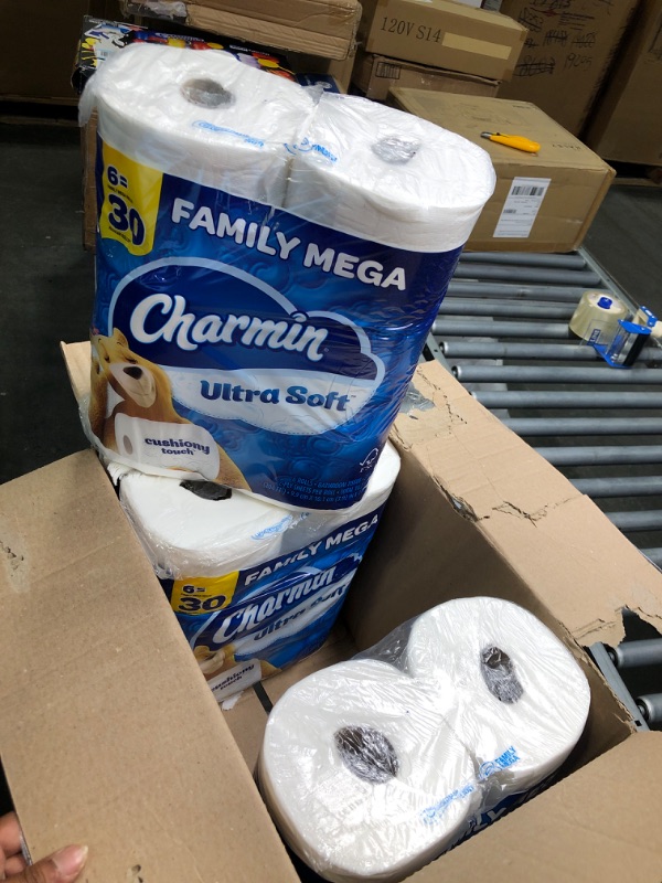 Photo 2 of Charmin Ultra Soft Cushiony Touch Toilet Paper, 18 Family Mega Rolls = 90 Regular Rolls