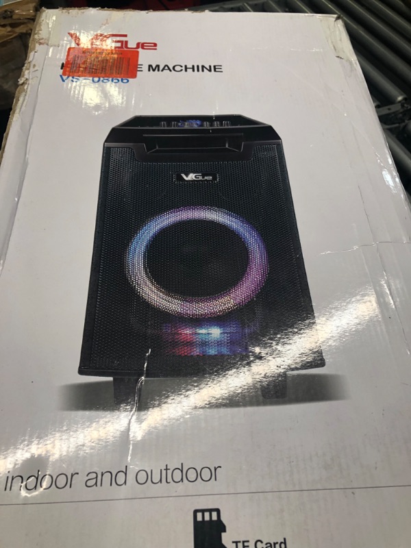 Photo 1 of Karaoke Machine with 2 Microphones, Bluetooth Speaker PA System for Adults & Kids with 2 Wireless Microphones, 8'' Subwoofer, Wireless Singing Machine for Christmas Party, Wedding, Gathering(VS-0866)