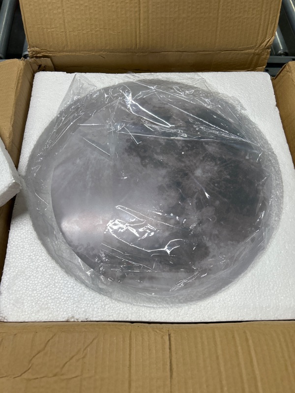 Photo 1 of 31W 13.8in 5000K Moon-Style Flush Mount Ceiling Light Fixture, LED Modern Ceiling Lights, Daylight White Ceiling Lamp for Bedroom, Kitchen, Bathroom, Hallway, Laundry Room, Kids room, Moon Wall Sconce
