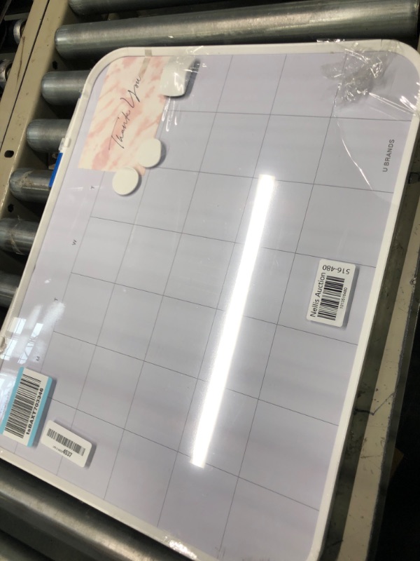 Photo 1 of U Brands 260U00-04 Contempo Magnetic Monthly Calendar Dry Erase Board, 11 x 14 Inches, White Frame