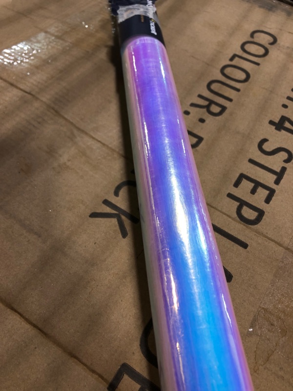 Photo 1 of VViViD® Silver Holographic Chrome Vinyl Wrap Rainbow Finish Roll DIY Air-Release Adhesive Film (1ft x 5ft) Silver 1ft x 5ft