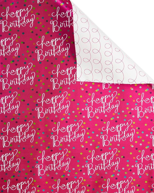 Photo 1 of American Greetings Reversible Birthday Wrapping Paper 30ft