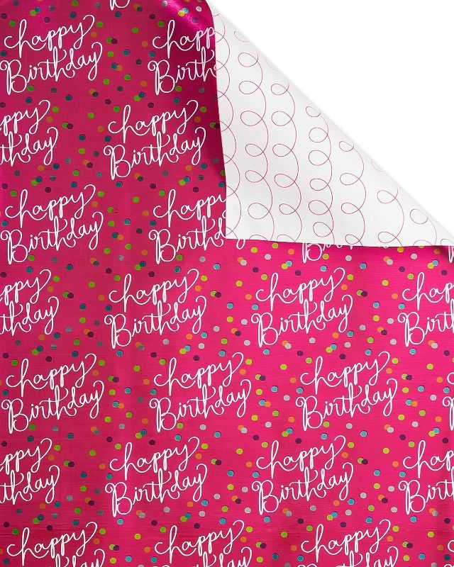 Photo 1 of American Greetings Reversible Birthday Wrapping Paper 30 ft