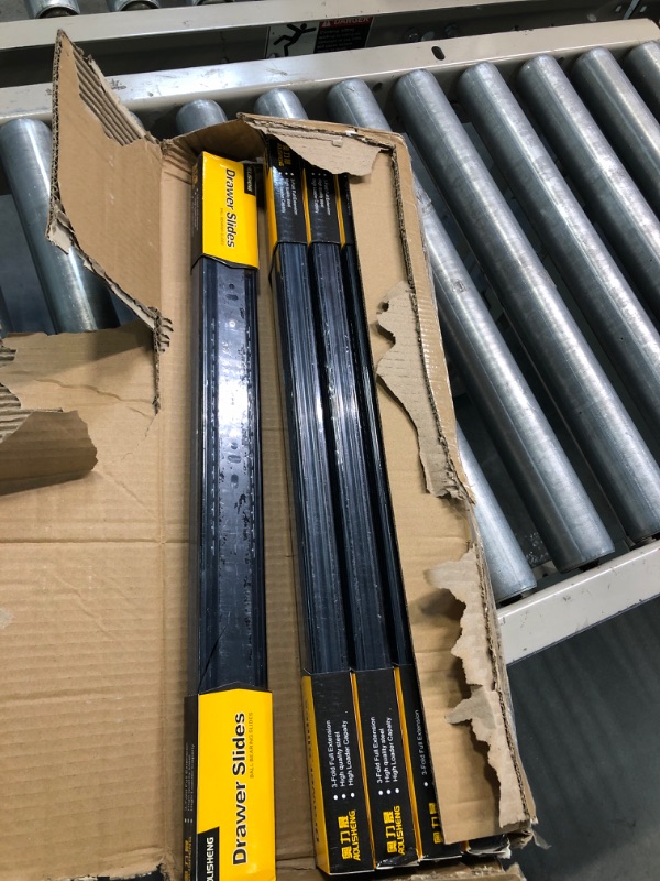 Photo 1 of AOLISHENG 5 Pair Soft Close Drawer Slides 12 14 16 18 20 22 24 Inch 100 lb Load Capacity Side Mount Full Extension Ball Bearing Self Slow Closing Rail Cabinet Metal Runner Dresser Glide Track Black 20 Inch Cold Rolled Steel-5 Pair