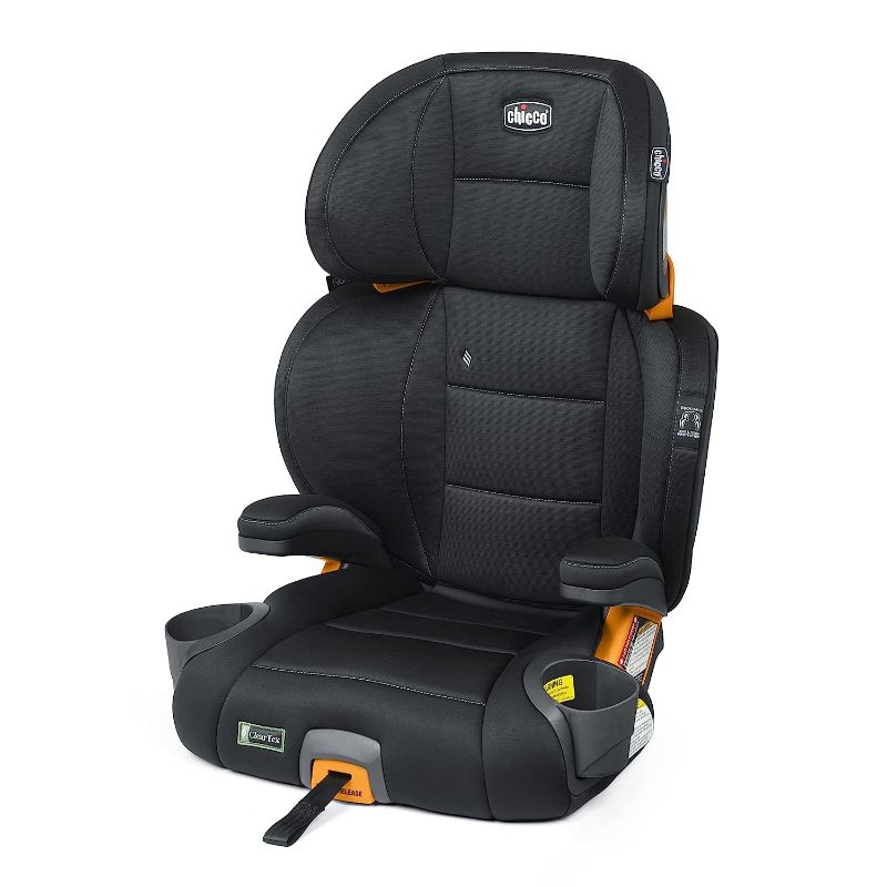 Photo 1 of Chicco KidFit ClearTex Plus 2-in-1 Belt-Positioning Booster Car Seat, Backless and High Back Booster Seat, for Children Aged 4 Years and up and 40-100 lbs. | Obsidian/Black