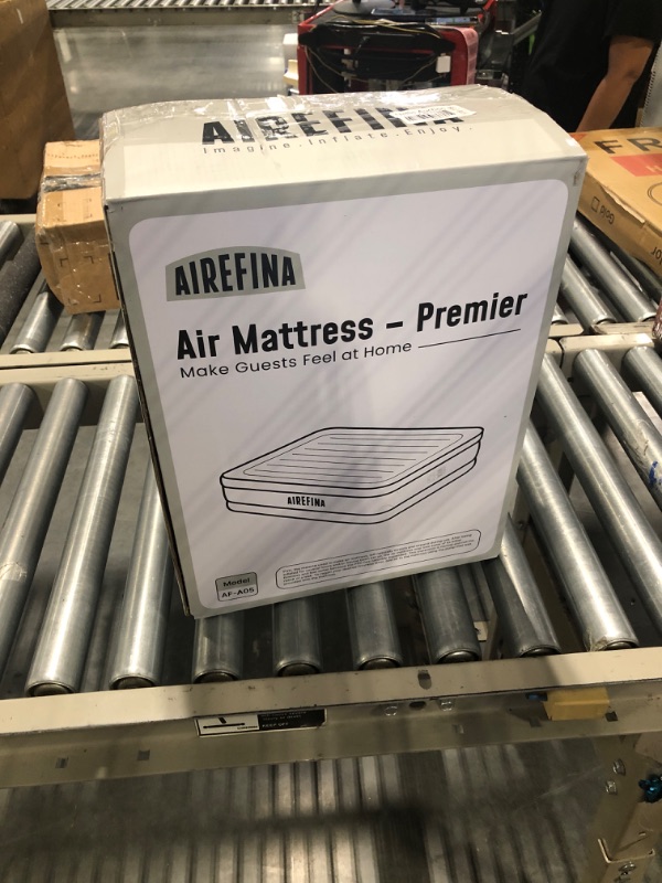 Photo 2 of Airefina Full Size Air Mattress with Built-in Pump, Inflatable Airbed with Self-Inflation/Deflation, Flocked Surface Blow Up Bed for Home Guest, Portable Airbed for Camping, 75x54x18in, 650lb MAX Full 18 inch