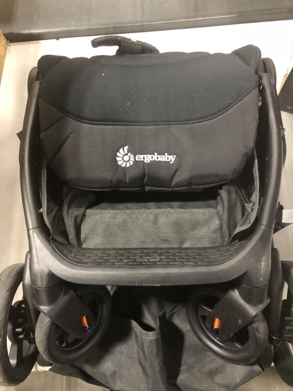 Photo 3 of Ergobaby Metro+ Compact Baby Stroller, Lightweight Umbrella Stroller Folds Down for Overhead Airplane Storage (Carries up to 50 lbs), Car Seat Compatible, Slate Grey