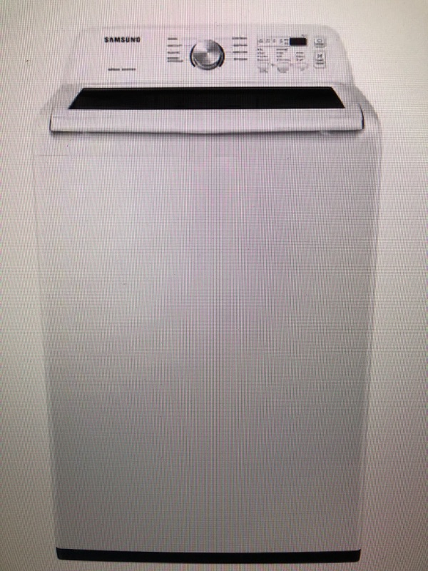 Photo 1 of Samsung 4.5 cu. ft. Top Load Washer with Impeller and Vibration Reduction in White
