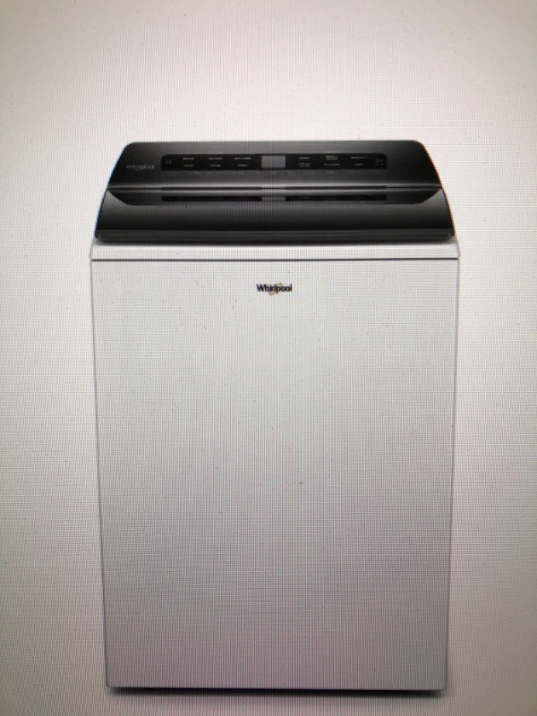 Photo 1 of whirlpool 4.7 cu. ft. Top Load Washer with Agitator, Adaptive Wash Technology, Quick Wash Cycle and Pretreat Station in White
