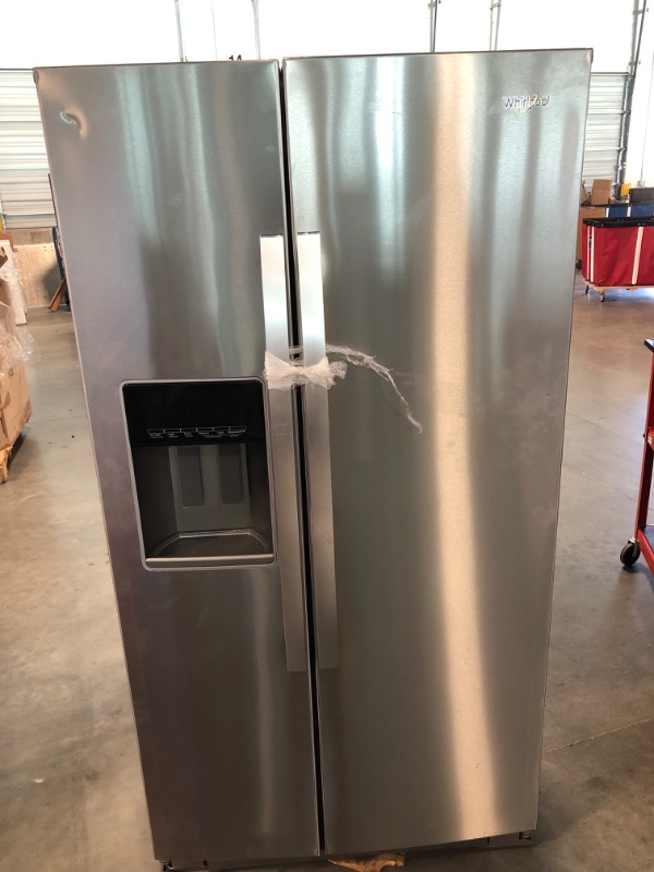 Photo 2 of 20.6 cu. ft. Side By Side Refrigerator in Fingerprint Resistant Stainless Steel, Counter Depth
