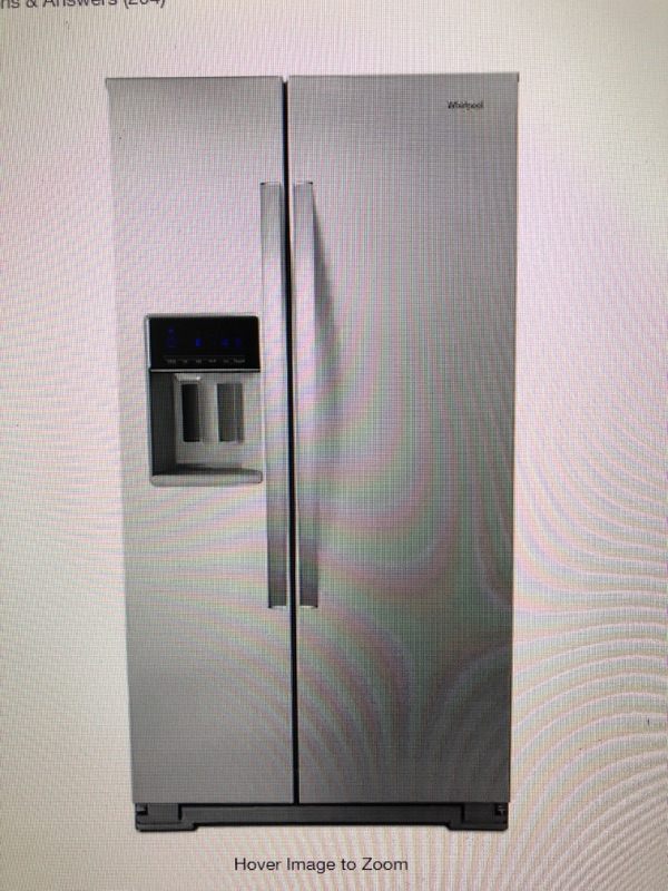 Photo 1 of 20.6 cu. ft. Side By Side Refrigerator in Fingerprint Resistant Stainless Steel, Counter Depth
