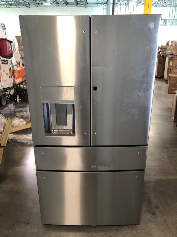 Photo 2 of GE Profile 27.9 cu. ft. Smart 4-Door French Door Refrigerator with Door in Door in Fingerprint Resistant Stainless Steel
