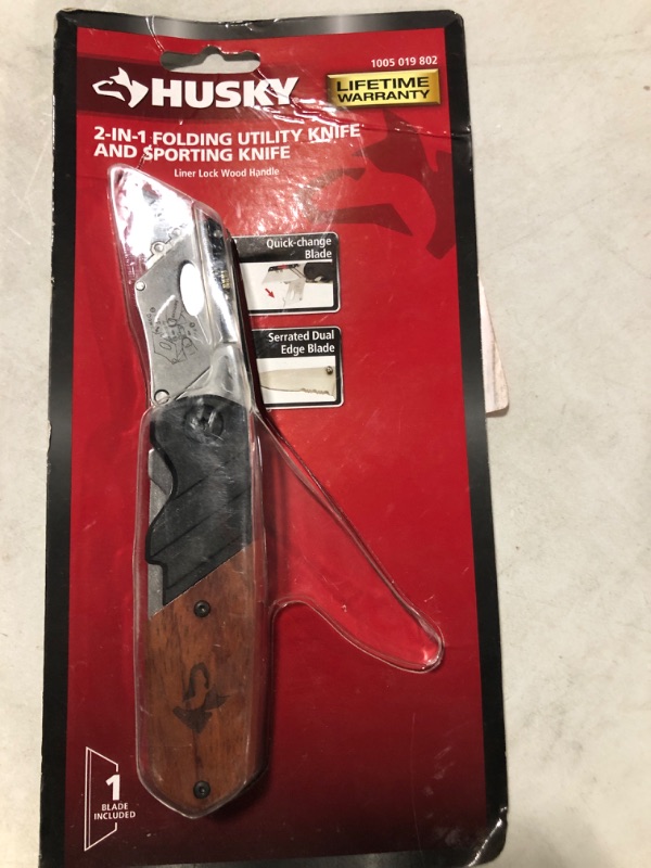 Photo 2 of 2-in-1 Folding Utility Knife and Sporting Knife