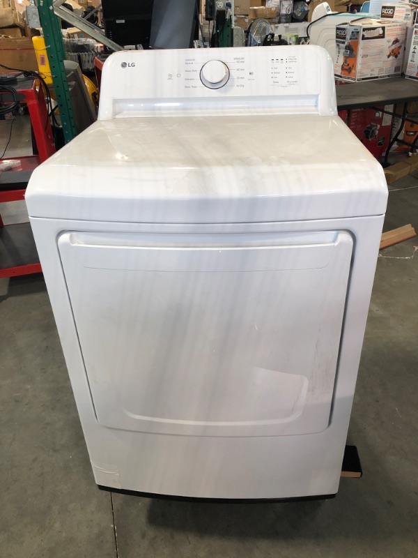 Photo 1 of LG 7.3-cu ft Electric Dryer (White) ENERGY STAR
